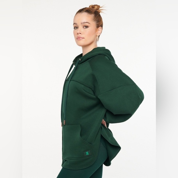 EUC Savage X Fenty Essentials Oversized Emerald Green Hoodie XS - Picture 4 of 11